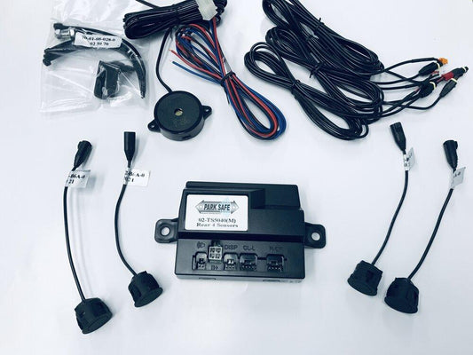 PARKSAFE 02-TS5040 REAR PARKING SENSOR KIT,10-15 DEG. BEZEL, 2.4MTR - BLACK PLASTIC SENSORS