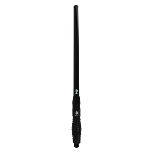 RFI CDQ3000-B Q-Fit UHF CB 477Mhz Collinear Antenna - Black /Black Chrome Spring 515mm - Point to Point Distributions