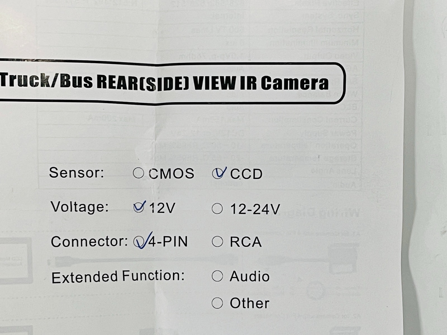 Parksafe 26-037 White Caravan / Motorhome Ball type IR Camera Camera with 4Pin Cable Conn.