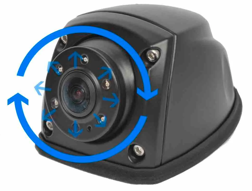 Parksafe 26-041CIR Heavy Duty Universal AHD IR Side Mirror 4 pin Adjustable 360` Lens Camera with 4Pin Cable Connection