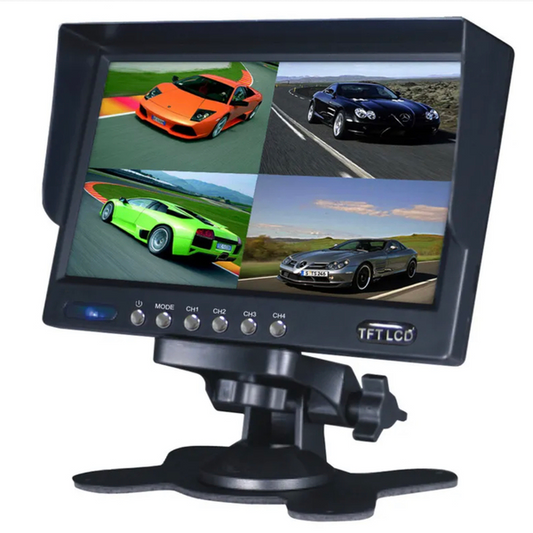 Parksafe 26-045 Heavy Duty 7" Quad Monitor & 1x Reversing Camera Combo