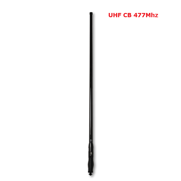 RFI CDQ5000-BL Q-Fit UHF CB 477Mhz Collinear Antenna - Black / Black Chrome Spring 1210mm