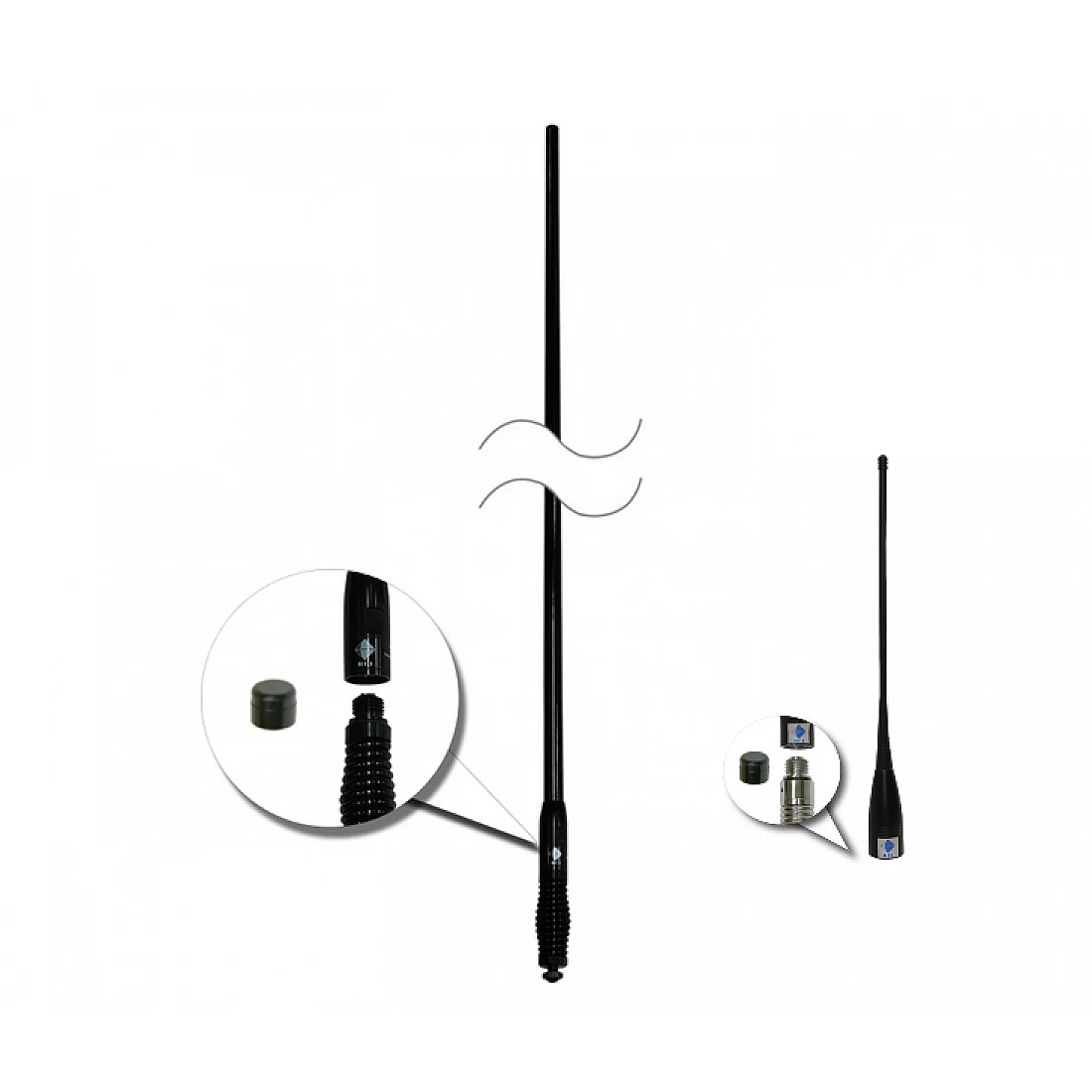RFI CDQ5000 + CDQ34 Q-Fit City/Country UHF CB Antenna Pack 477 MHz RFI