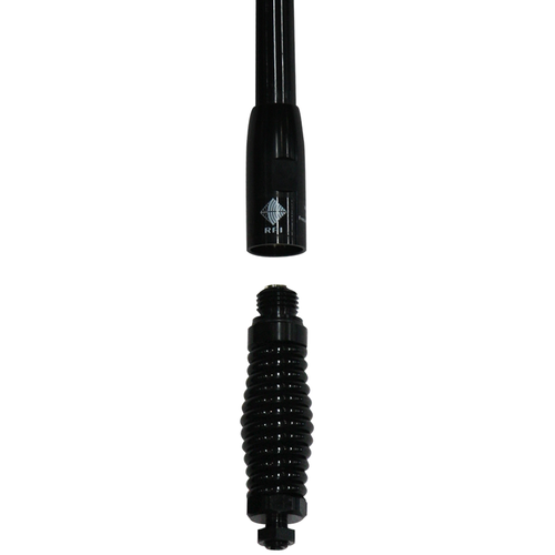 RFI CDQ3000-BL Q-Fit UHF CB 477Mhz Collinear Antenna - Black /Black Chrome Spring New longer length 735mm