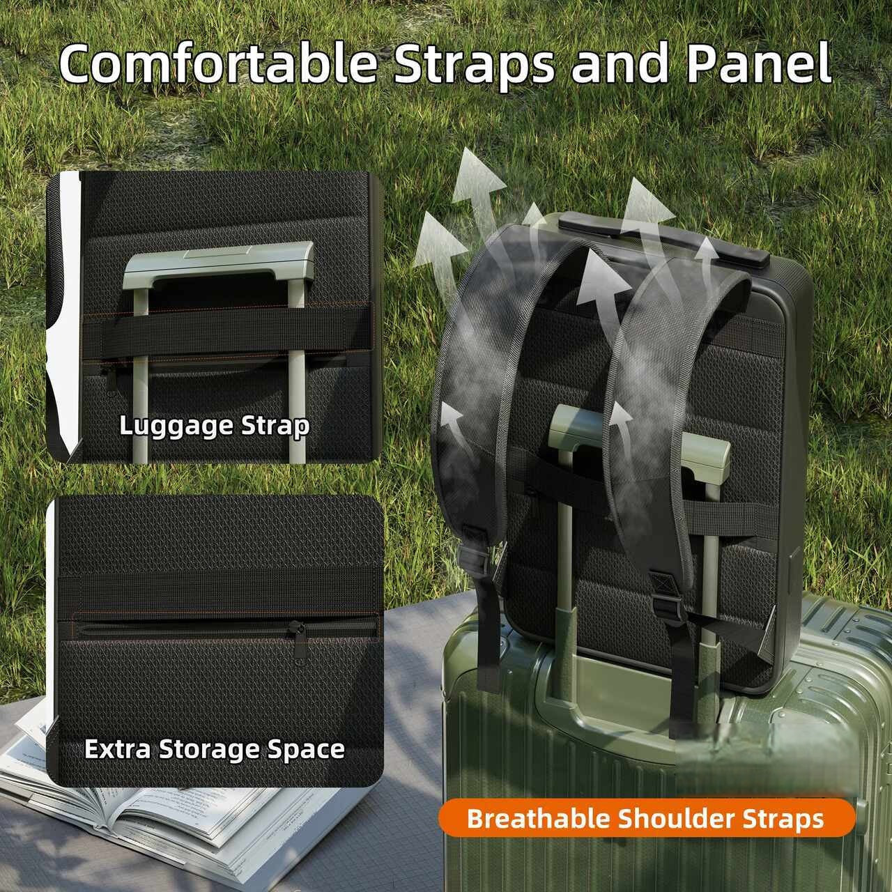 Starlink Mini Hard Shell Anti-theft Backpack with TSA Lock & USB Ports