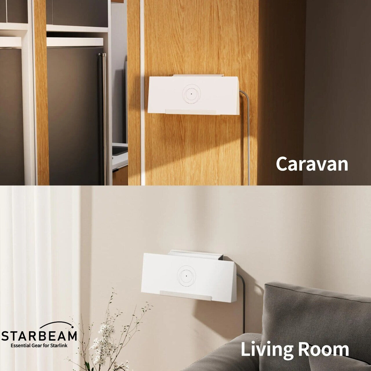 Starlink (Gen 3 Standard)Space-Saving Router & Power Supply Wall Mount Kit