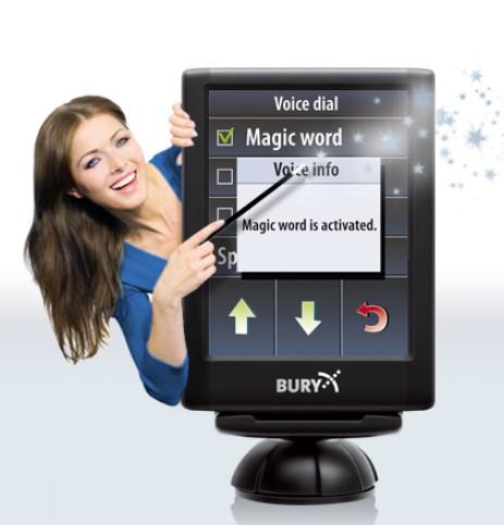 Bury CC9068 Bluetooth Handsfree Carkit with voice control, touch Screen and external speaker Bury
