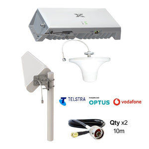 Cel-Fi GO G41-JE-DL-1SO Stationary - Telstra | Optus | Vodafone - 11dBi LPDA7040-11 | 6dBi DAS 6938-SOC150 Omni Ceiling Mount Antenna Bundle