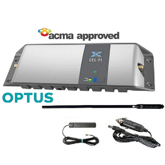 Cel-Fi GO G31-OM-CD4-B Optus Mini 4WD/Trucker Vehicle Pack incl compact 65cm RFI CD8194-B (5.5dBi) Antenna