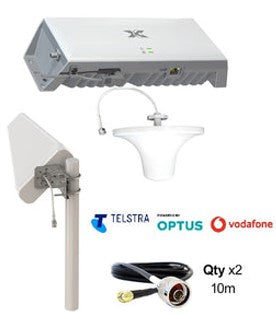 Cel-Fi GO G41-JE-DL-1SO Stationary - Telstra | Optus | Vodafone - 11dBi LPDA7030 | 6dBi DAS 6938-SOC150 Omni Ceiling Mount Antenna Bundle