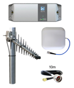 Cel-Fi GO G31-3/8/28S-LPDA-DAS Stationary OPTUS - 11dBi LPDA7030 | 6dBi DAS 6938-SDP150 Internal Panel Mount Antenna Bundle