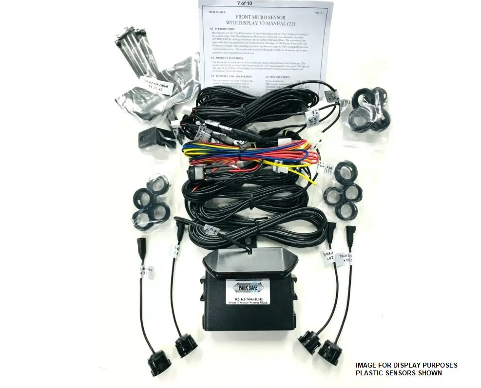 Parksafe Pro 02-TS5046RUB Front Parking Sensor Kit, LCD Display, 4.8Mtr Black Rubber Sensors