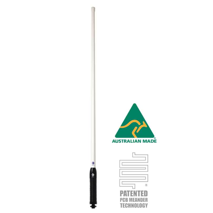 RFI CD5000-W UHF CB Mobile 477mHZ Antenna White/Black Spring - 907mm