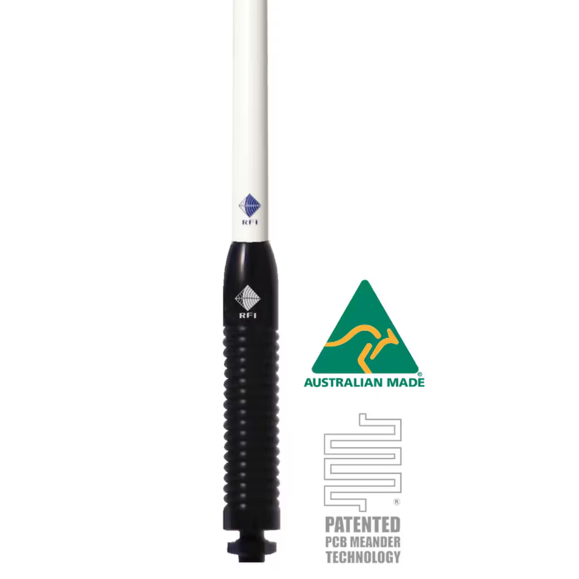 RFI CD5000-W UHF CB Mobile 477mHZ Antenna White/Black Spring - 907mm