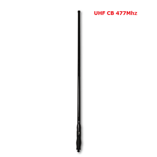 RFI CDQ5000-BL Q-Fit UHF CB 477Mhz Collinear Antenna - Black / Black Chrome Spring 1210mm