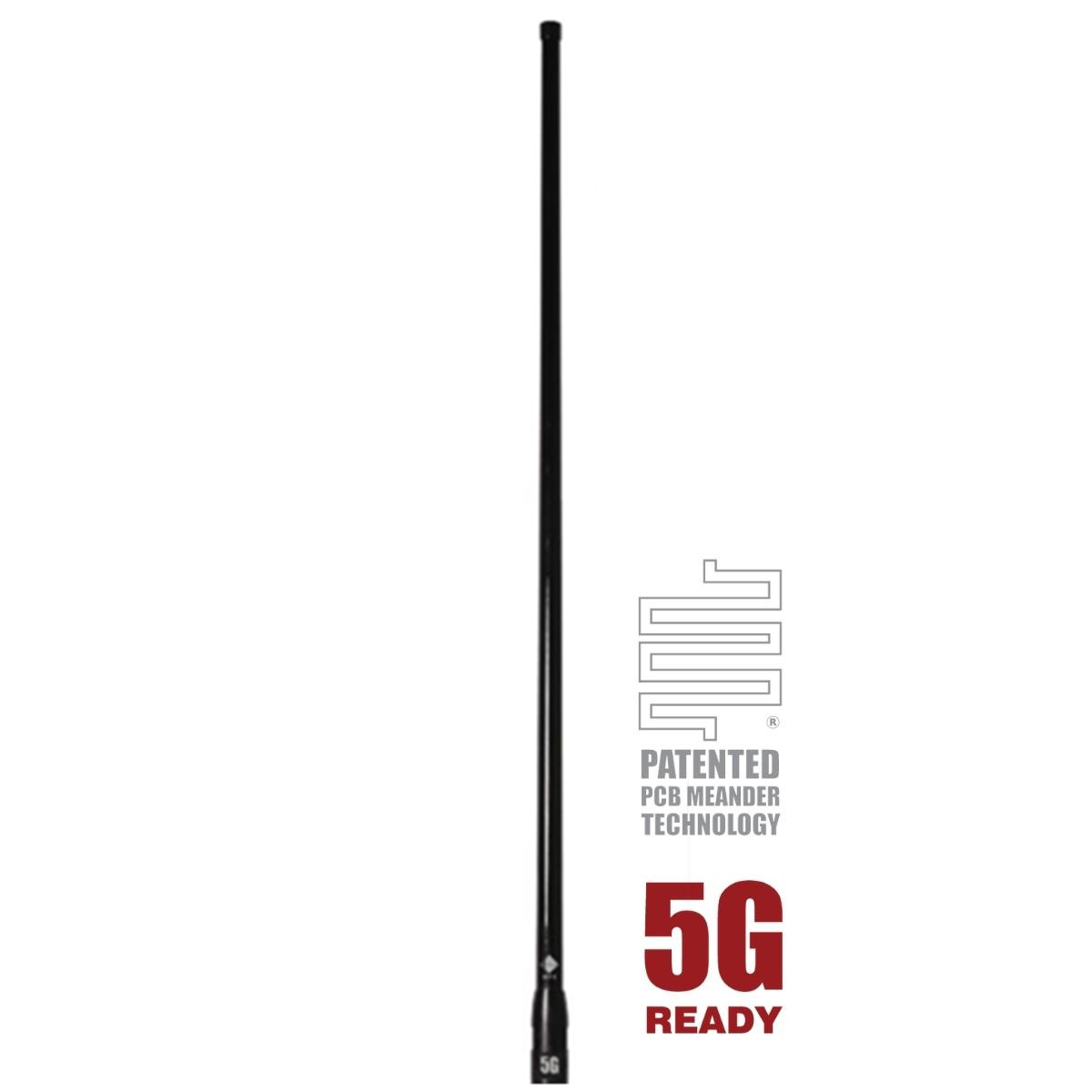 RFI CDR8195-B-WHIP 5G LTE 6.5dBi Collinear Antenna (698-3800 MHz); Whip Only - Black