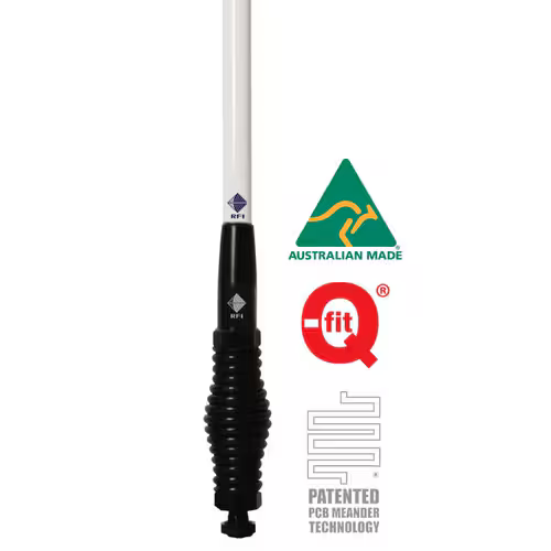 RFI CDR5000-WB UHF CB Collinear Antenna - White / Black  Spring 935mm