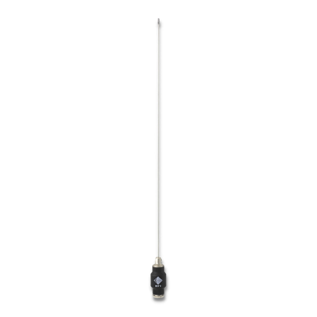 RFI CD50-68-73 UHF Ground Independent Mopole Antenna (450-520MHz) - Threaded Stud -S/Steel with 5m 8058 RG58C/U