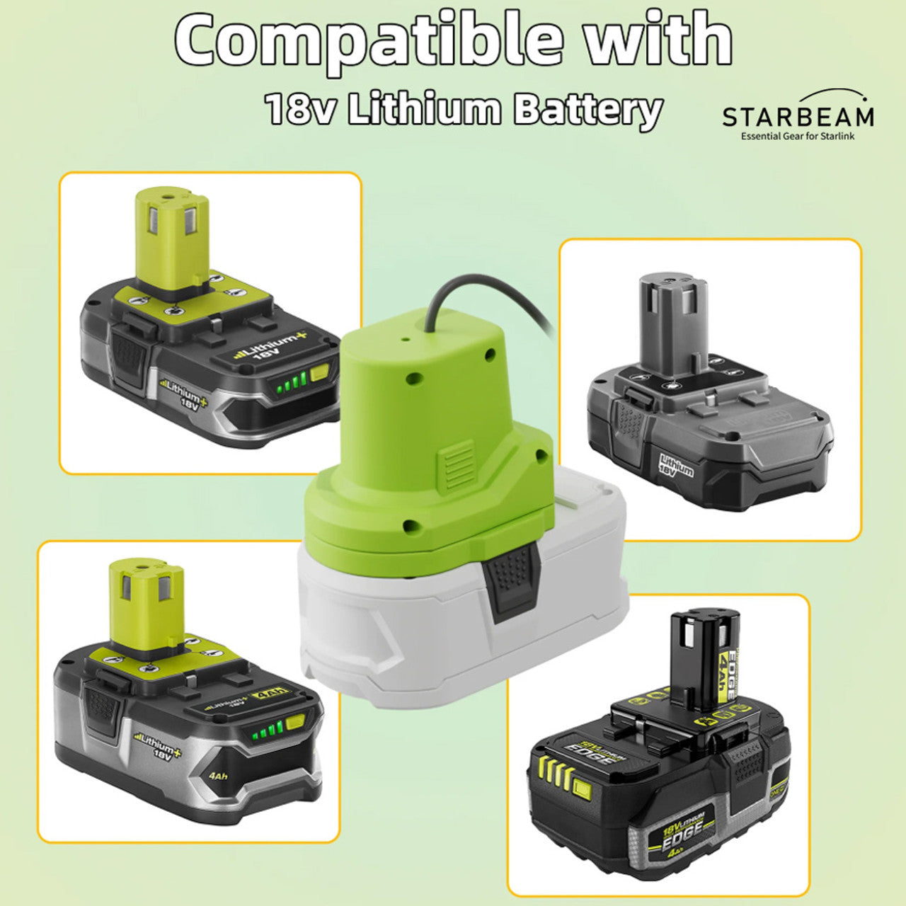 Starlink Mini Ryobi 18V Battery Adapter