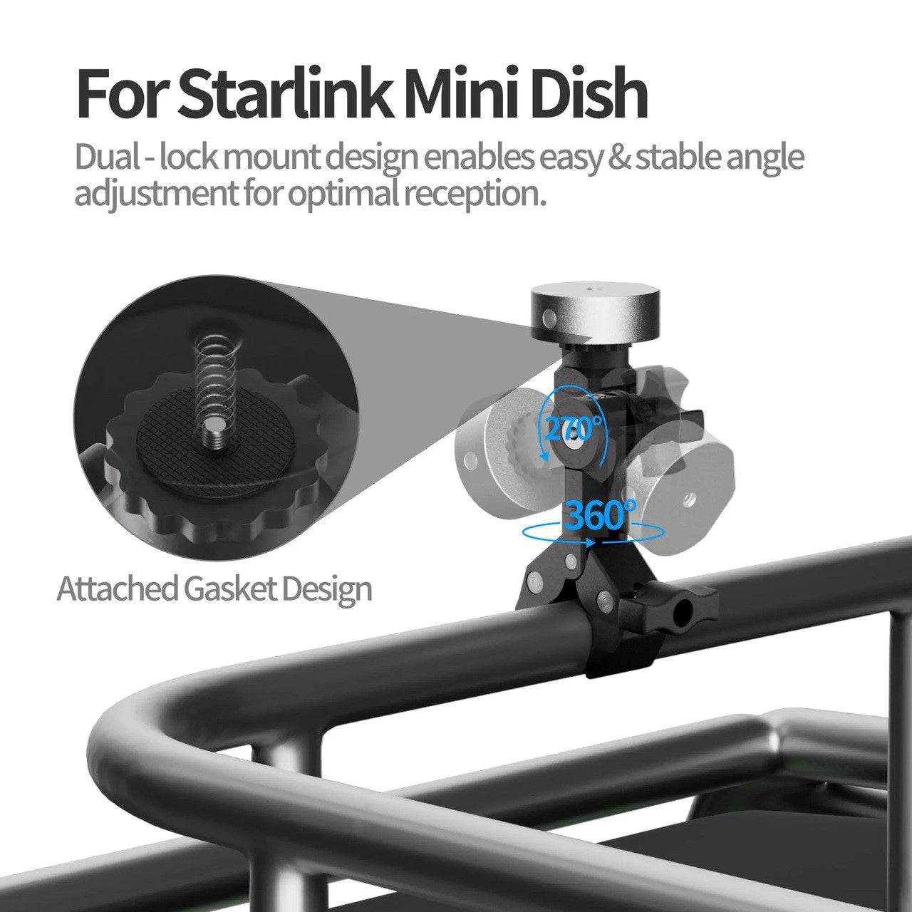 Starlink Mini Clamp Pole Mount