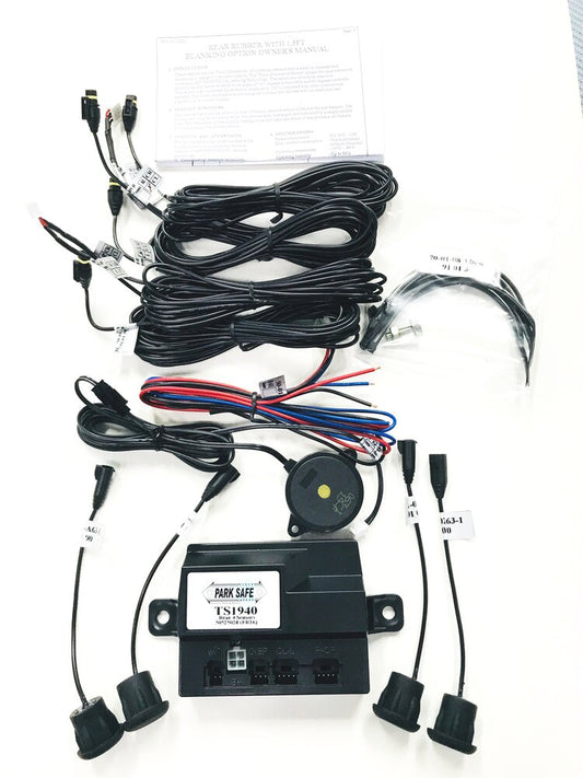 Parksafe TS-2040 Rear Parking Sensor Kit, 4.8Mtr - Black 10º Rubber Sensors