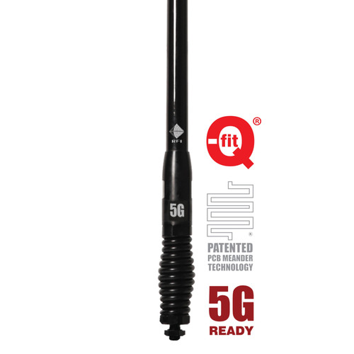 RFI CDQ8195-B 5G Q-Fit LTE 6.5dBi Collinear Antenna (698-3800 MHz); 5m SMA(M) - Black 970mm RFI