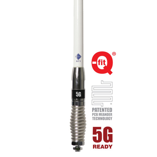 RFI CDQ8199-W 5G Q-Fit LTE 8.5dBi Collinear Antenna (698-3800 MHz); 5m SMA(M) - White 2080mm RFI