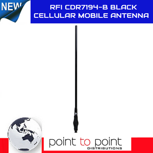 RFI CDR7194-B-SMA Black Cellular Mobile Antenna with SMA connection Q-Fit 3G+4G+4GX 695mm 5.5dBi RFI - PTP DISTRIBUTIONS