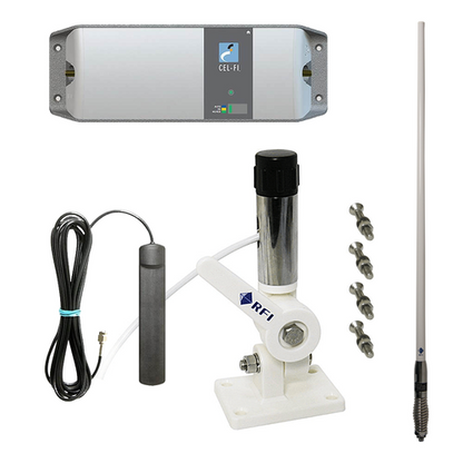 Cel-Fi GO G31-3/8/28MK-CDQ-MAR Optus Marine Pack incl. 97cm RFI CDQ7195-W 6.5dBi White Antenna RFI - PTP DISTRIBUTIONS (Optus Network)