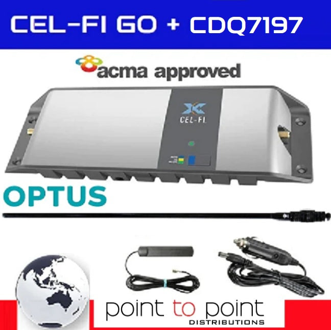Cel-Fi GO G31-3/8/28MK-CDQ7-B Optus Vehicle Pack including 121cm RFI CDQ7197-B (7.5dBi) Antenna RFI - PTP DISTRIBUTIONS (Optus Network)