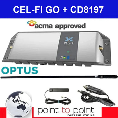 Cel-Fi GO G31-OM-CD7-B Optus 4WD/Trucker Vehicle Pack incl 114cm RFI CD8197-B (7.5dBi) Antenna RFI - PTP DISTRIBUTIONS (Optus Network)