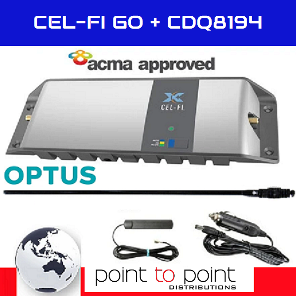 Cel-Fi GO G31-OM-CDQ4-B Optus 4WD/Trucker Vehicle Pack including 73cm RFI CDQ8194-B  (5.5dBi) Antenna RFI - PTP DISTRIBUTIONS (Optus Network)