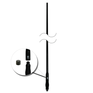 RFI CDQ5000-B Q-Fit UHF CB 477Mhz Collinear Antenna - Black / Black Chrome Spring 976mm